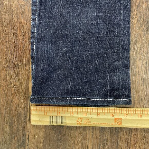 True Religion Jeans Narrow Billy Straight Flap 28x32 Women's Jeans Dark Wash USA - Picture 10 of 11